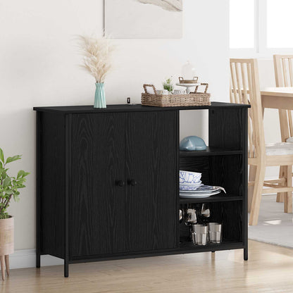 vidaXL Sideboard Black Oak 100 x 33 x 75 cm Engineered Wood 1