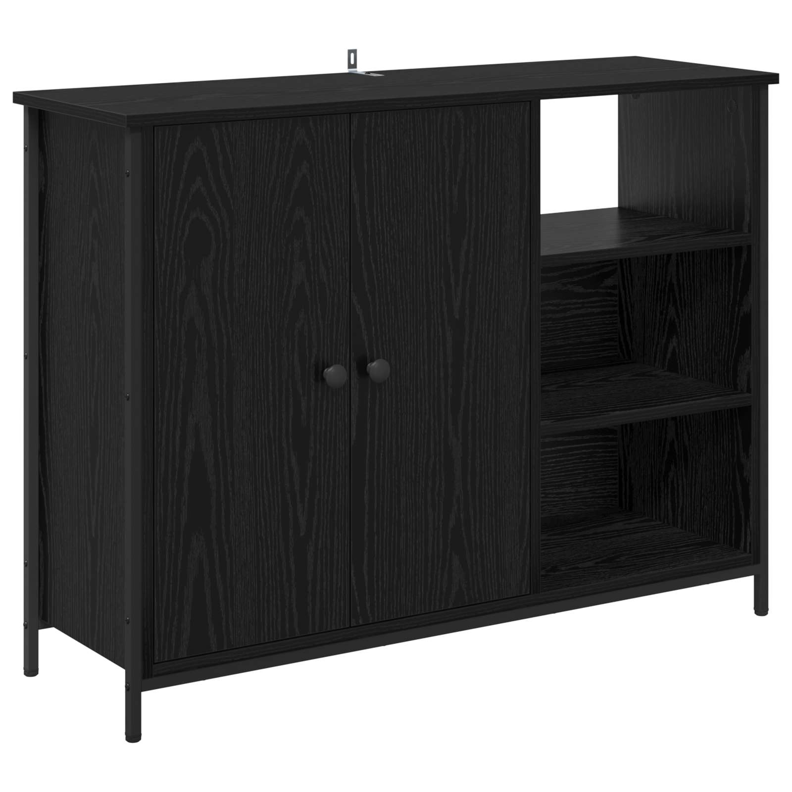 vidaXL Sideboard Black Oak 100 x 33 x 75 cm Engineered Wood 2