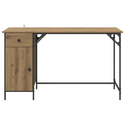 vidaXL Computer Desk Artisan Oak 131 x 48 x 75 cm Engineered Wood 6