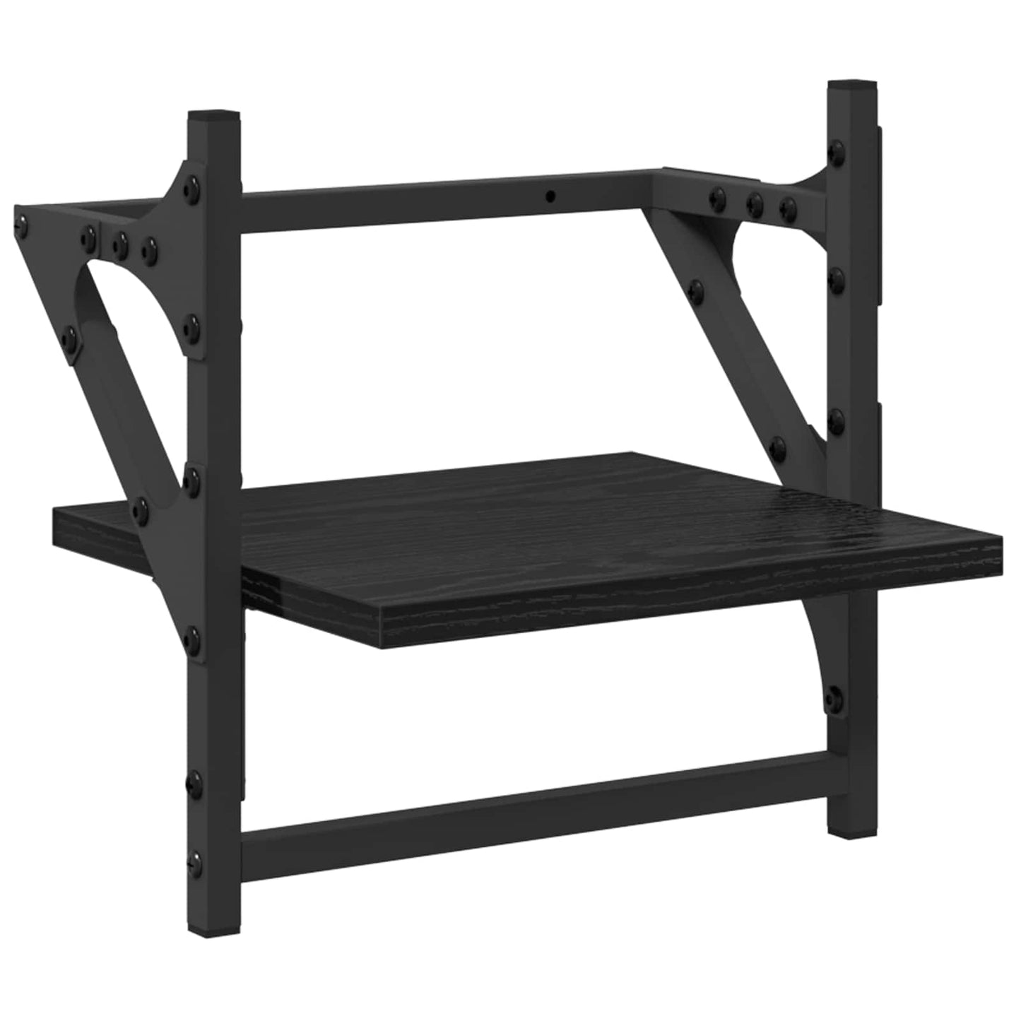 vidaXL Wall Shelf Set 6 pcs Black Oak 100 x 25 x 30 cm Engineered Wood 5