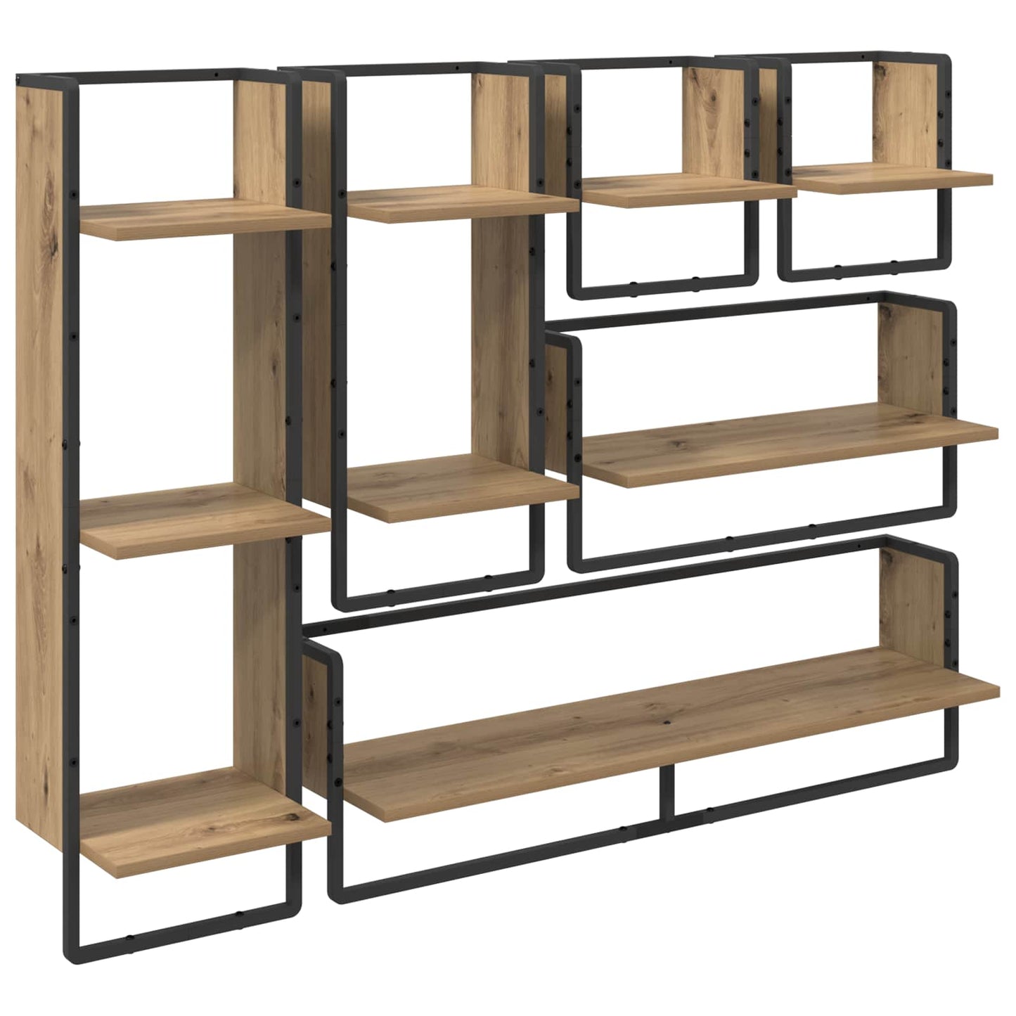 vidaXL Wall Shelf Set 6 pcs Artisan Oak 100 x 25 x 30 cm 2