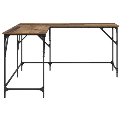 vidaXL Desk Old Wood Engineered Wood 149 x 149 x 75 cm 6