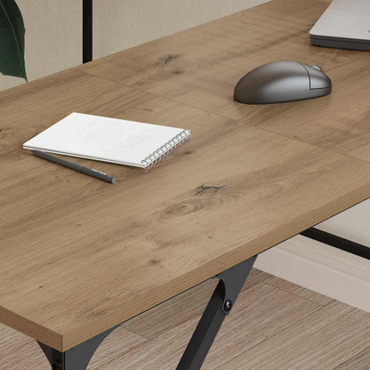 vidaXL Desk Artisan Oak Engineered Wood 149 x 149 x 75 cm 3