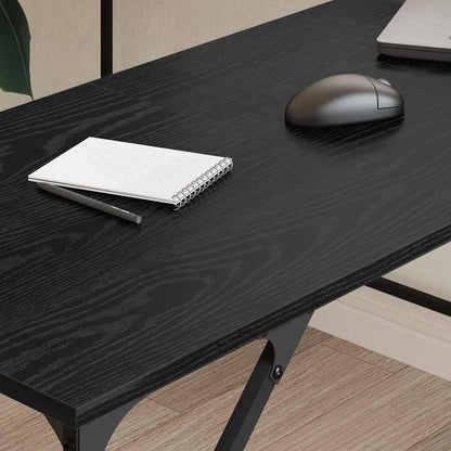 vidaXL Desk Black Oak Engineered Wood 149 x 149 x 75 cm 4