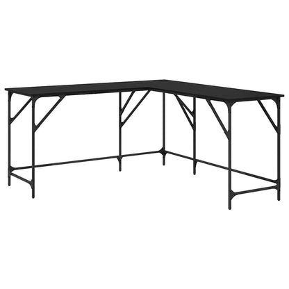 vidaXL Desk Black Oak Engineered Wood 149 x 149 x 75 cm 2