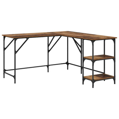 Desk 139x139x75 cm Engineered Wood Old wood