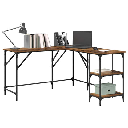 Desk 139x139x75 cm Engineered Wood Old wood