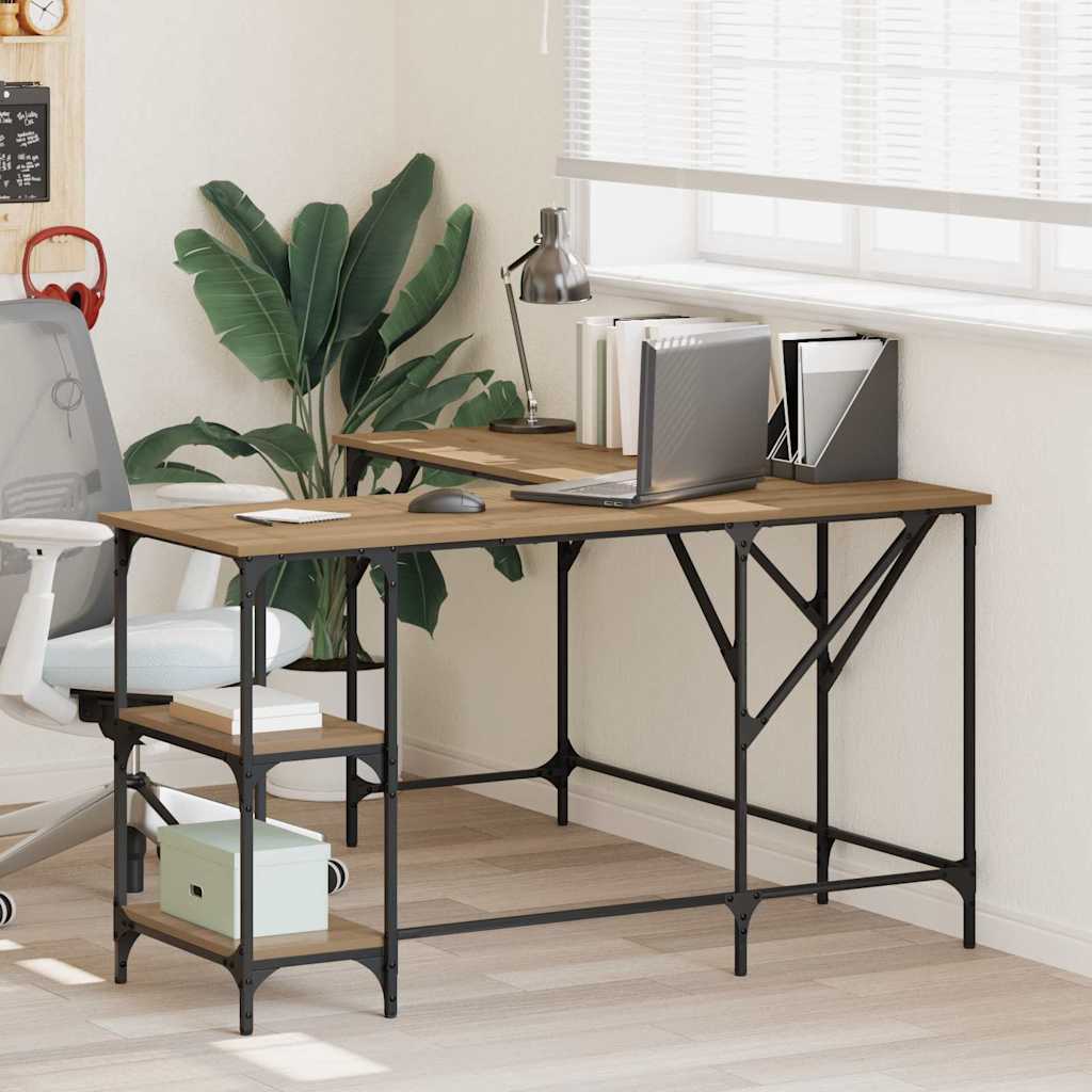 vidaXL Desk 139x139x75 cm Engineered Wood