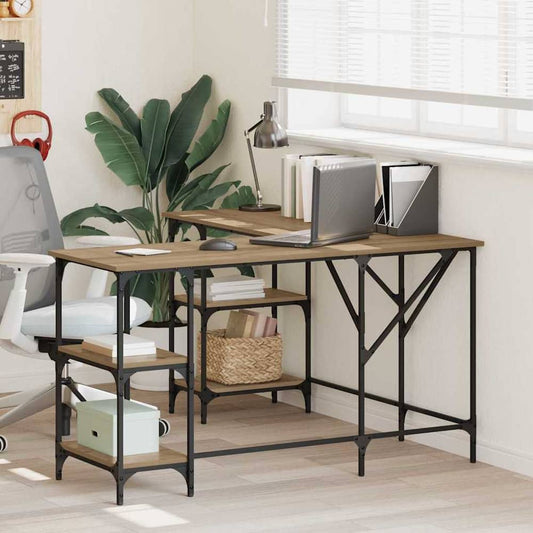 Desk 139x139x75 cm Engineered Wood Artisan oak