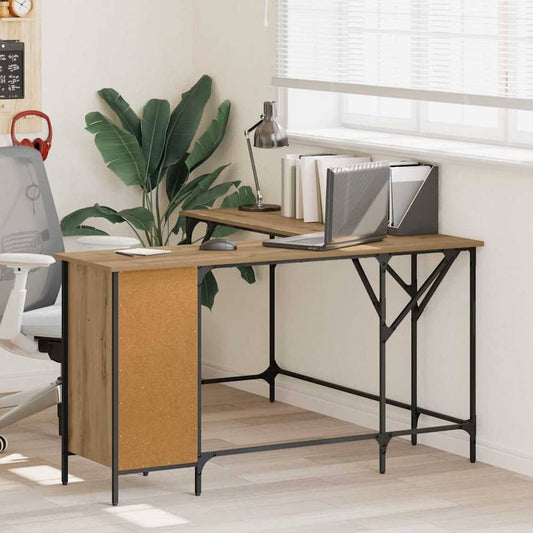 Desk 141x141x75 cm Engineered Wood Artisan oak