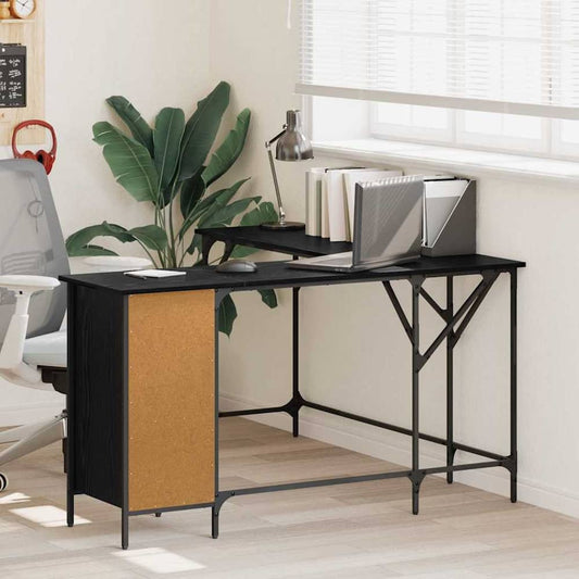Desk 141x141x75 cm Engineered Wood Black oak