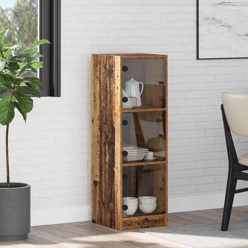 vidaXL Highboard Old Wood 35 x 37 x 109 cm Engineered Wood 1