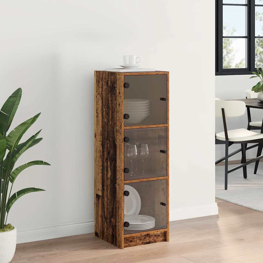 vidaXL Highboard Old Wood 35 x 37 x 109 cm Engineered Wood 4