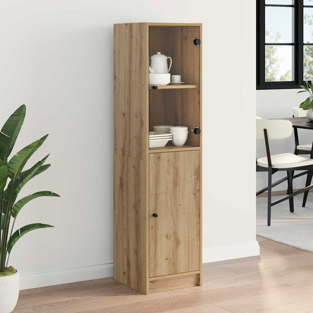 vidaXL Highboard Artisan Oak 35 x 37 x 142 cm Engineered Wood 4