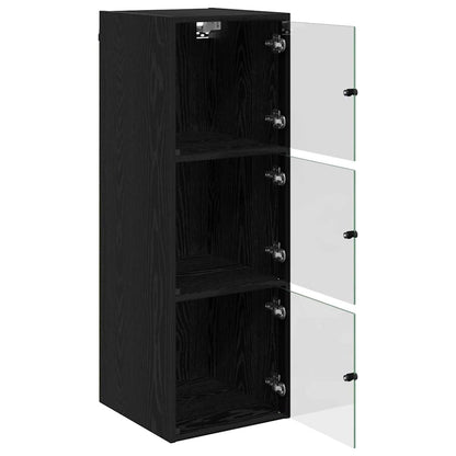 vidaXL Wall Cabinet 35 x 37 x 102 cm Engineered Wood Black Oak 5