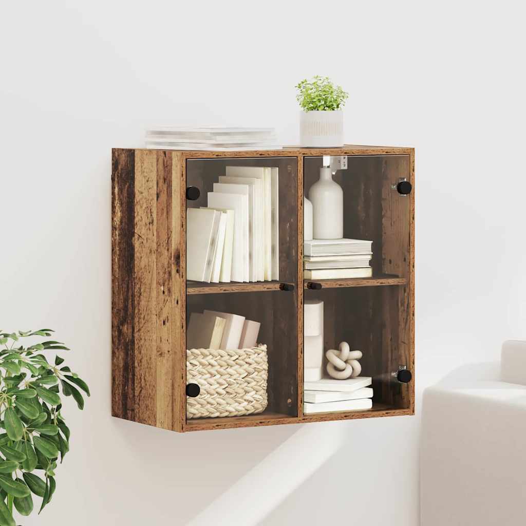 vidaXL Wall Cabinet 68 x 37 x 68.5 cm Engineered Wood Old Wood 1