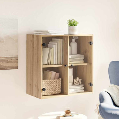 vidaXL Wall Cabinet 68 x 37 x 68.5 cm Engineered Wood Artisan Oak 4