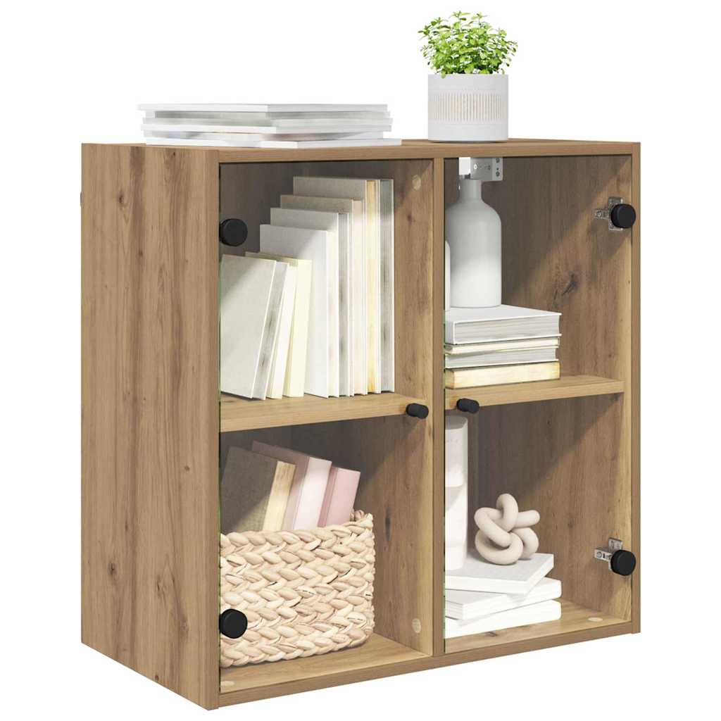 vidaXL Wall Cabinet 68 x 37 x 68.5 cm Engineered Wood Artisan Oak 3