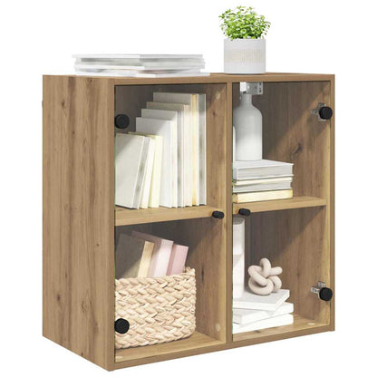 vidaXL Wall Cabinet 68 x 37 x 68.5 cm Engineered Wood Artisan Oak 3