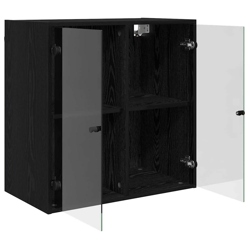 vidaXL Wall Cabinet 68 x 37 x 68.5 cm Engineered Wood Black Oak 5