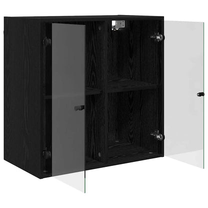 vidaXL Wall Cabinet 68 x 37 x 68.5 cm Engineered Wood Black Oak 5