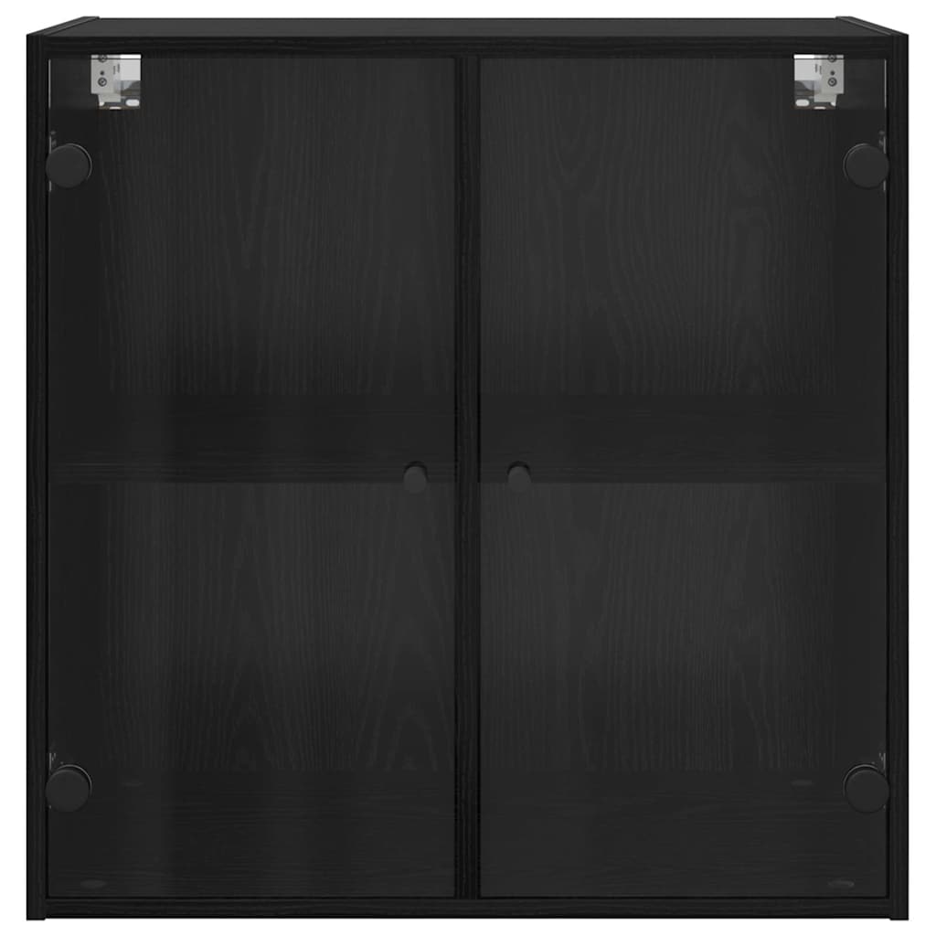 vidaXL Wall Cabinet 68 x 37 x 68.5 cm Engineered Wood Black Oak 6