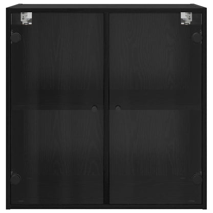 vidaXL Wall Cabinet 68 x 37 x 68.5 cm Engineered Wood Black Oak 6