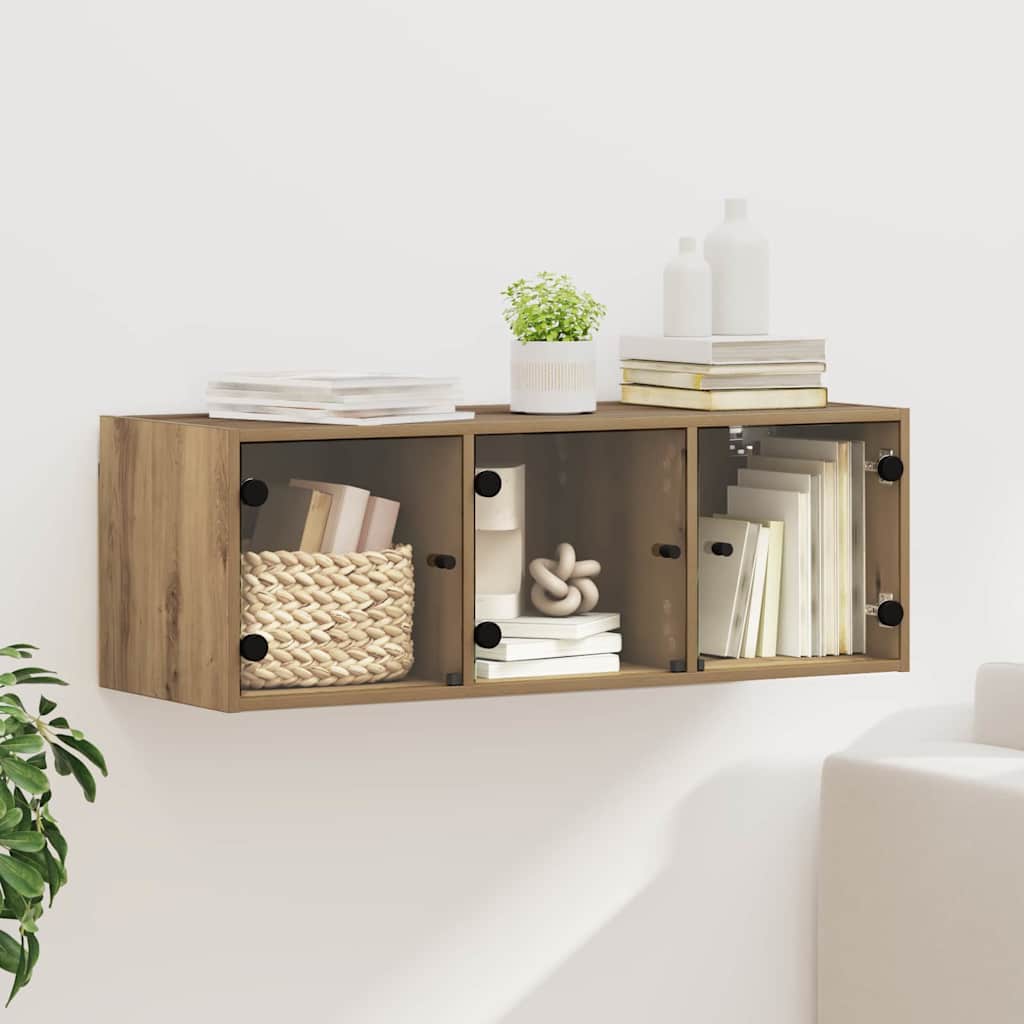vidaXL Wall Cabinet 102 x 37 x 35 cm Engineered Wood Artisan Oak 1