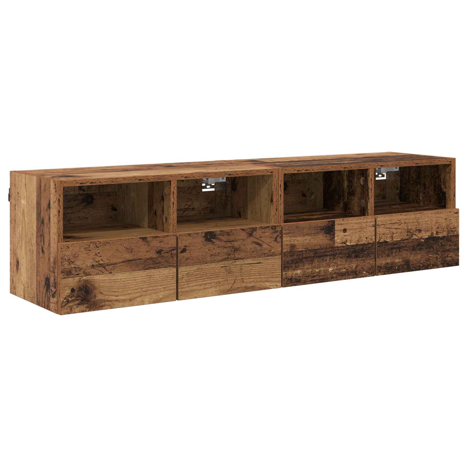 vidaXL TV Wall Cabinets 2 pcs Old Wood Engineered Wood 2