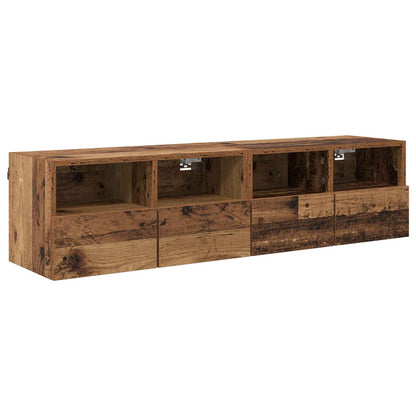 vidaXL TV Wall Cabinets 2 pcs Old Wood Engineered Wood 2