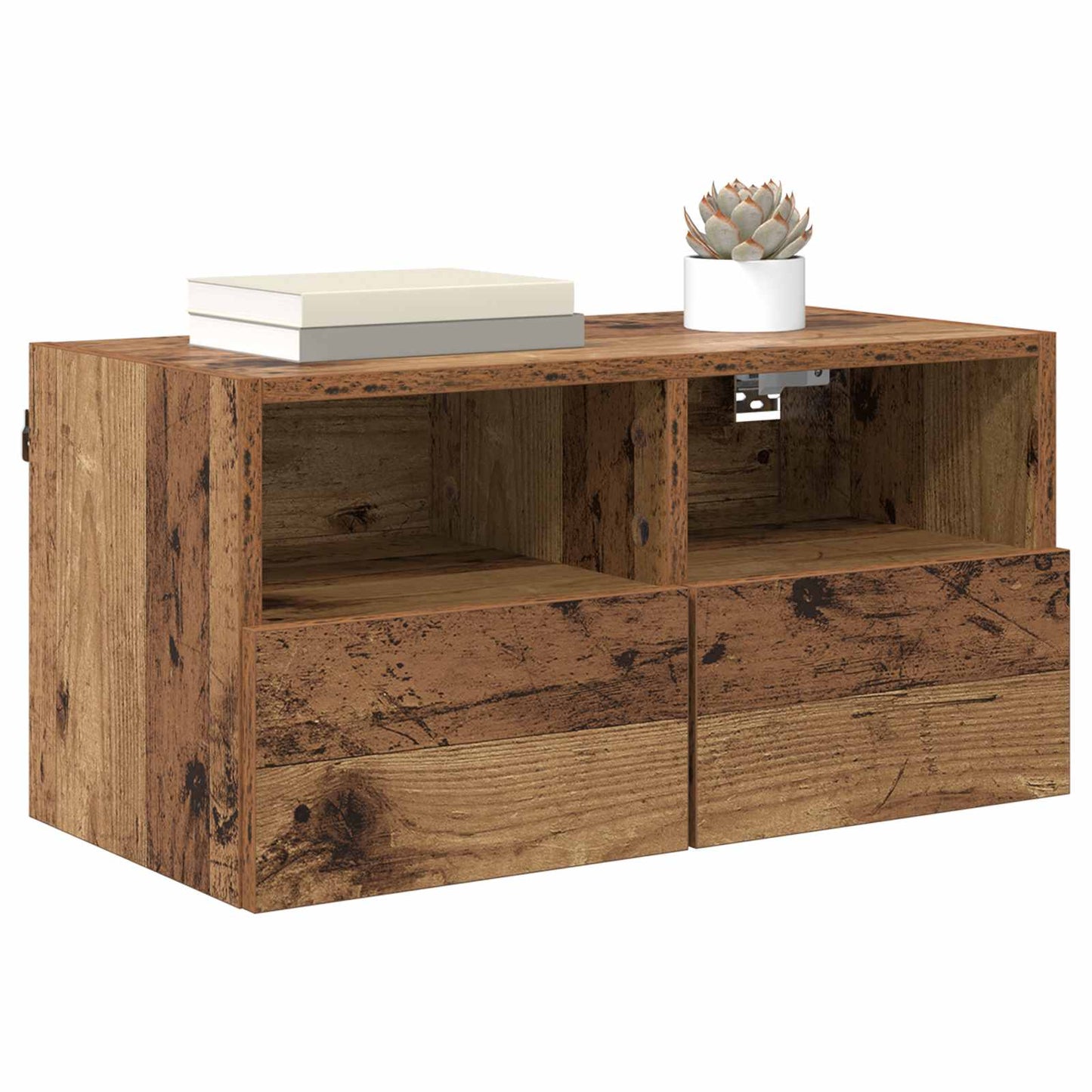 vidaXL TV Wall Cabinets 2 pcs Old Wood Engineered Wood 3