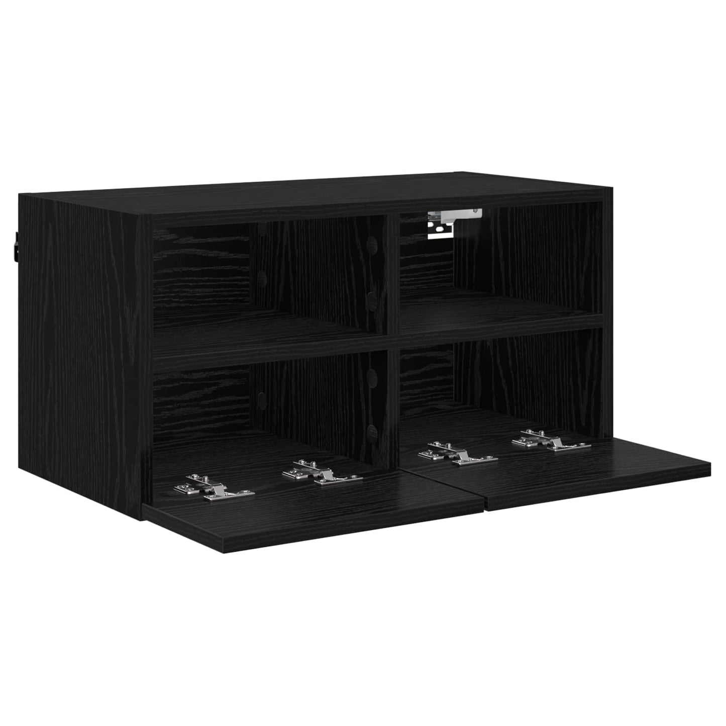 vidaXL TV Wall Cabinets 2 pcs Black Oak Engineered Wood 6