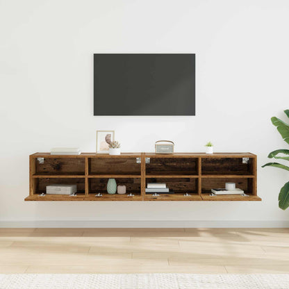 vidaXL TV Wall Cabinets 2 pcs Old Wood Engineered Wood 4