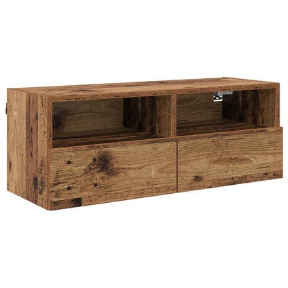 vidaXL TV Wall Cabinets 2 pcs Old Wood Engineered Wood 5