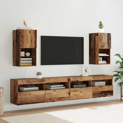 vidaXL Wall-mounted TV Cabinets 2 pcs Old Wood Engineered Wood 1