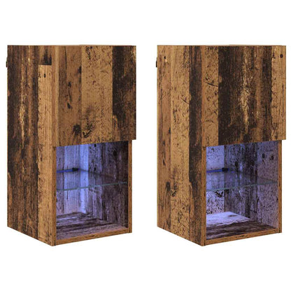 vidaXL Wall-mounted TV Cabinets 2 pcs Old Wood Engineered Wood 2