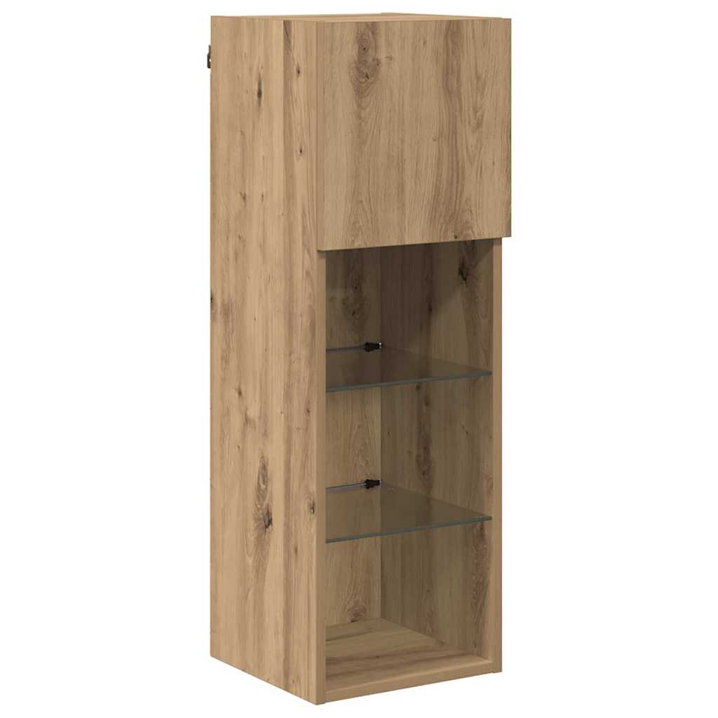 vidaXL Wall-mounted TV Cabinets 2 pcs Artisan Oak Engineered Wood 6