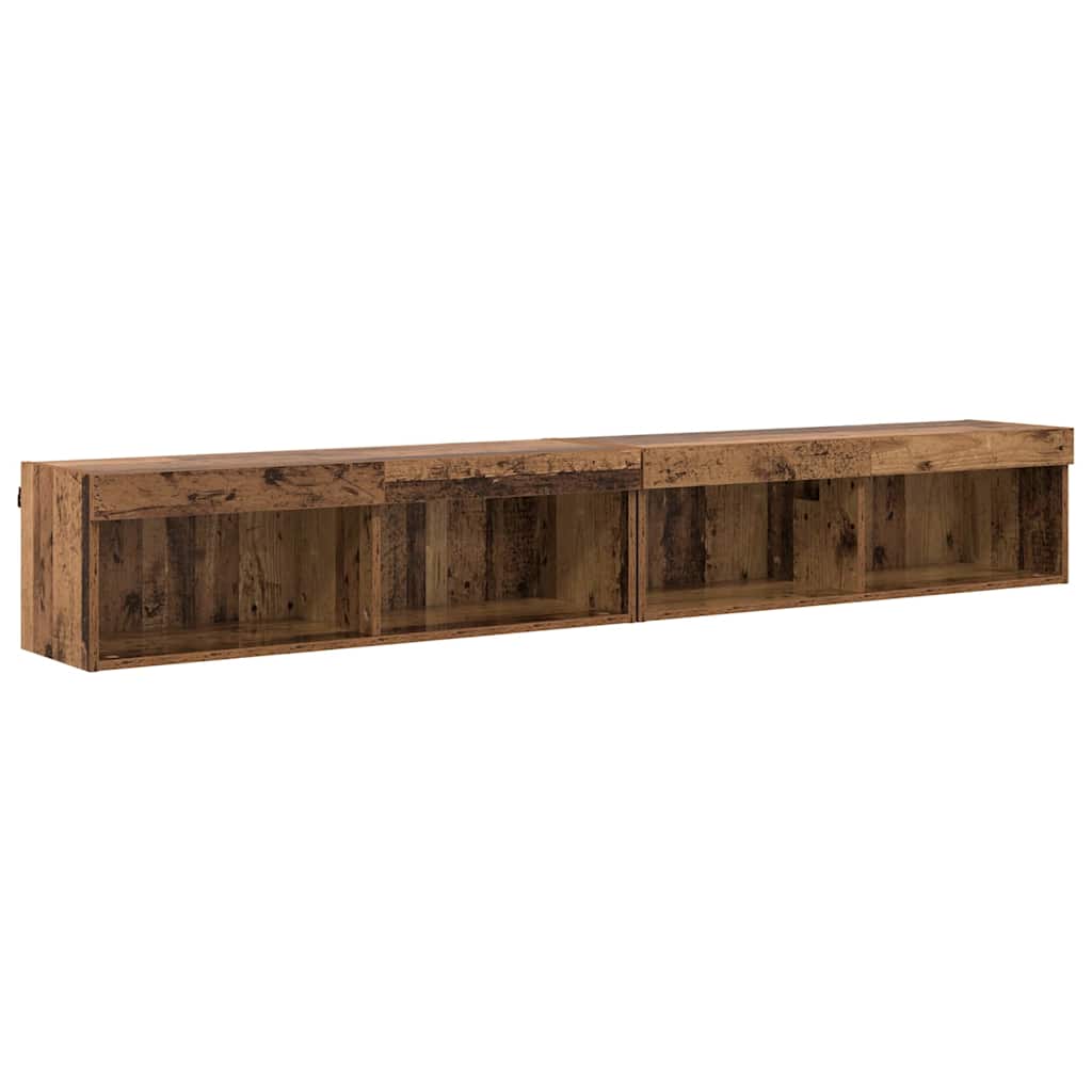 vidaXL TV Cabinet Set 2 pcs Old Wood Engineered Wood 2