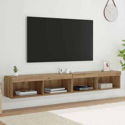 vidaXL TV Cabinet Set 2 pcs Artisan Oak Engineered Wood 1