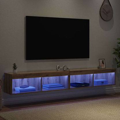 vidaXL TV Cabinet Set 2 pcs Artisan Oak Engineered Wood 5