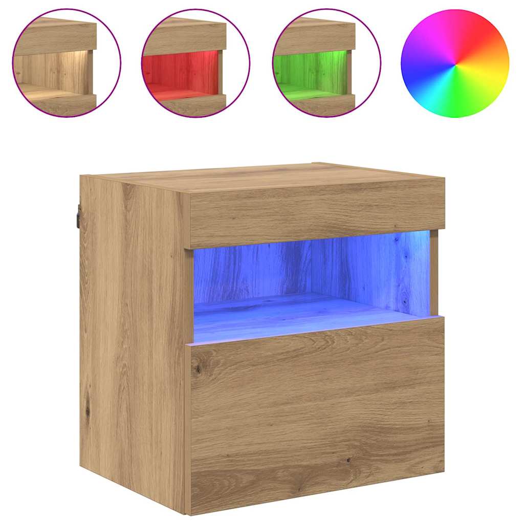 vidaXL TV Wall Cabinets 2 pcs Artisan Oak Engineered Wood 4