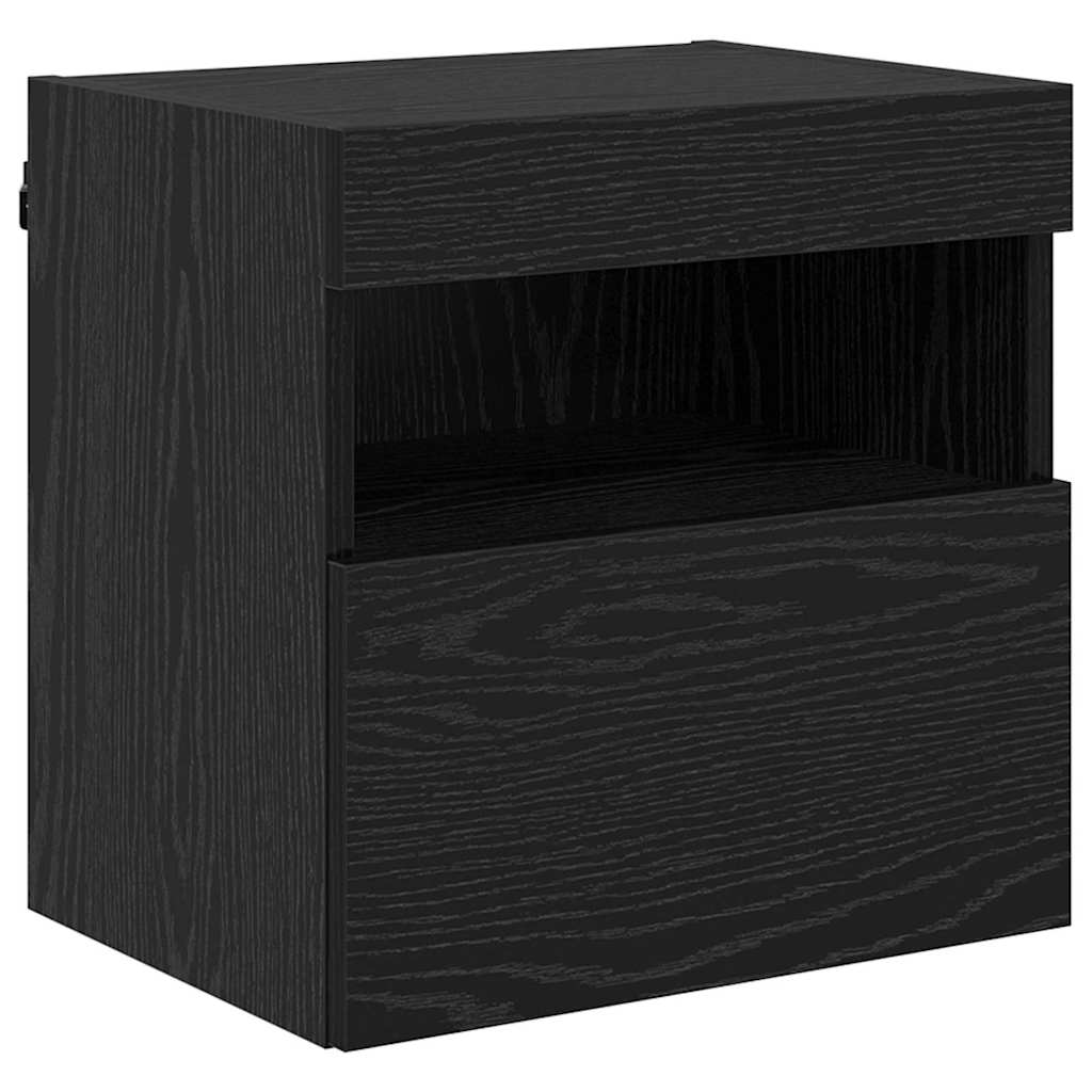 vidaXL TV Wall Cabinets 2 pcs Black Oak Engineered Wood 2