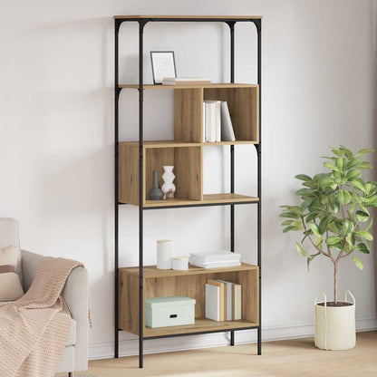 vidaXL Bookcase 7-Tier 76 x 33 x 188.5 cm Engineered Wood Artisan Oak 1