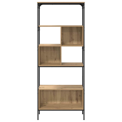 vidaXL Bookcase 7-Tier 76 x 33 x 188.5 cm Engineered Wood Artisan Oak 5