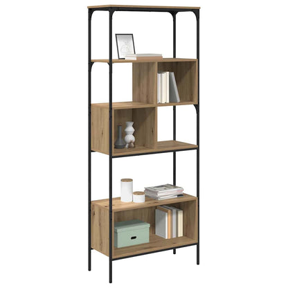 vidaXL Bookcase 7-Tier 76 x 33 x 188.5 cm Engineered Wood Artisan Oak 3