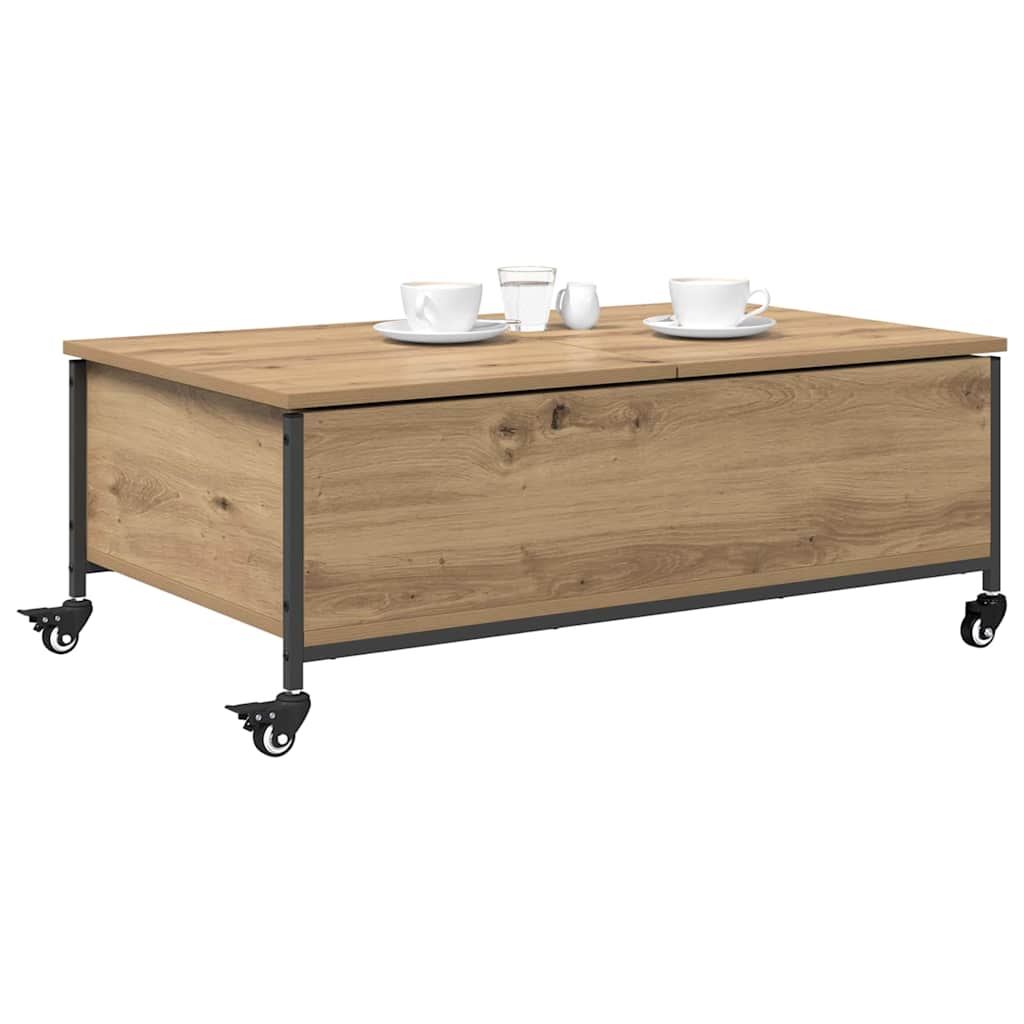 vidaXL Coffee Table Artisan Oak 91 x 55 x 32 cm Engineered Wood 3