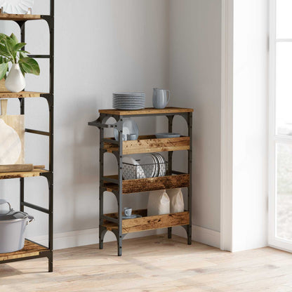 vidaXL Kitchen Trolley Old Wood 53 x 20 x 76 cm Engineered Wood 4