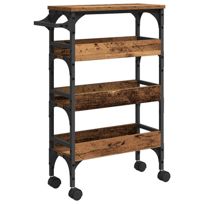 vidaXL Kitchen Trolley Old Wood 53 x 20 x 76 cm Engineered Wood 2