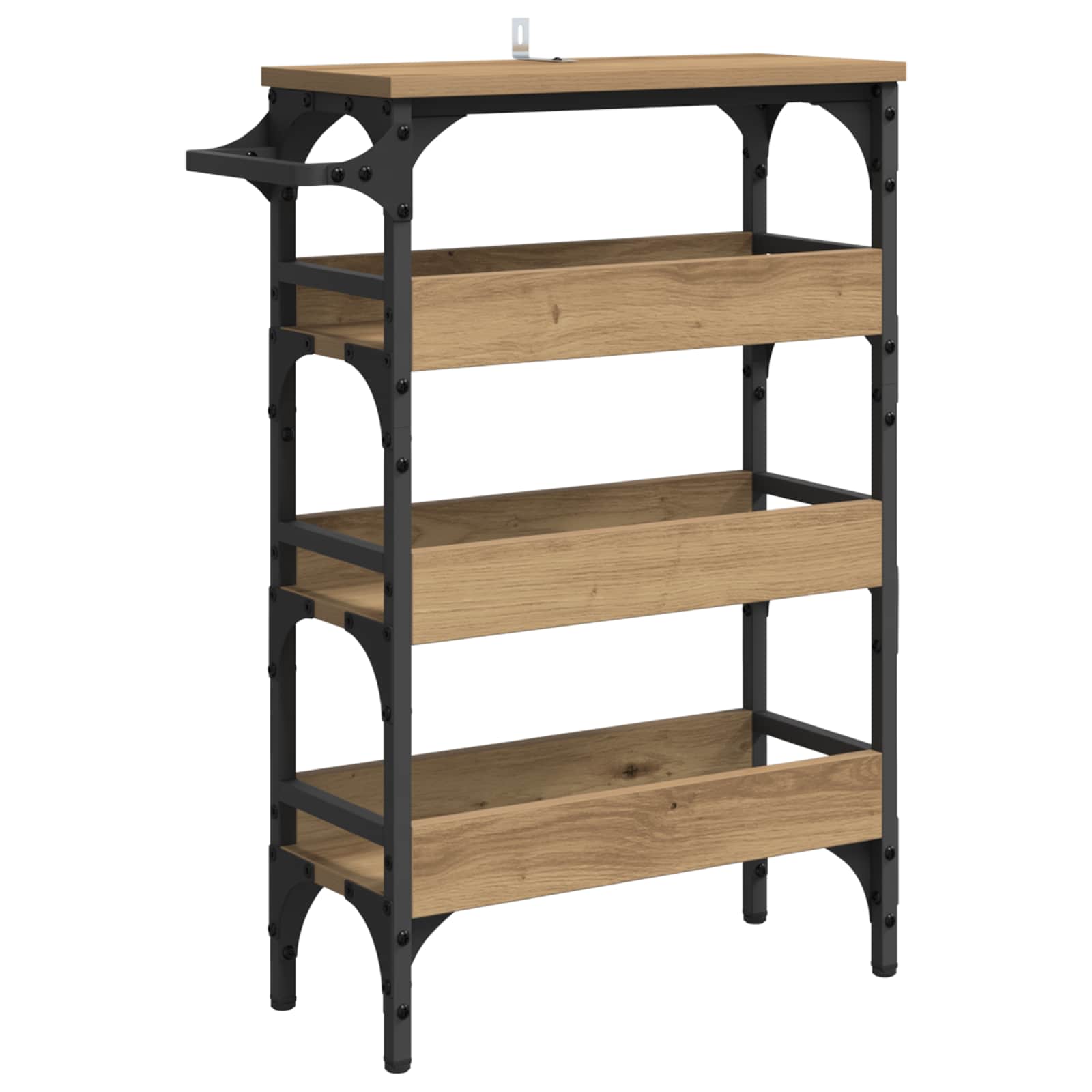 vidaXL Kitchen Trolley Artisan Oak 53 x 20 x 76 cm Engineered Wood 5