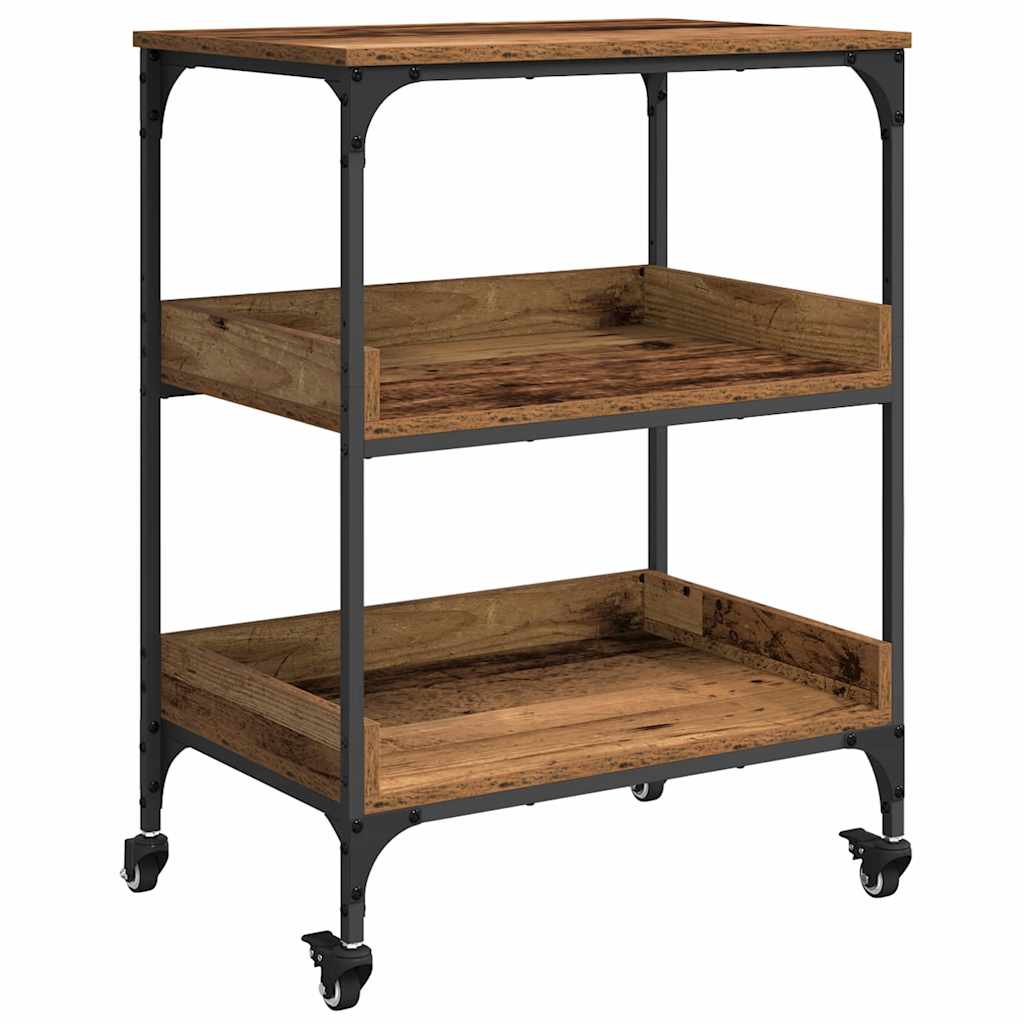 Kitchen Trolley Old Wood Engineered Wood